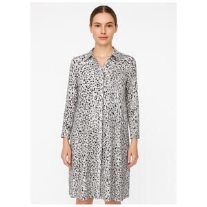 CAbi Style 822 Shirt Dress Button Front Collared Stretch Soft Career Casual - S